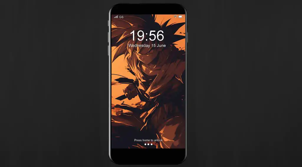 Goku Battle pose Wallpaper 4k Dragon Ball Orange Shadow Art Background HD for pc & mobile phone free Download