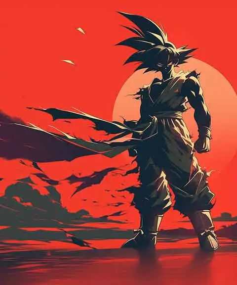 Goku Sunset Wallpaper 4K | Dragon Ball Ultra HD Background Free Download PC & Mobile phone