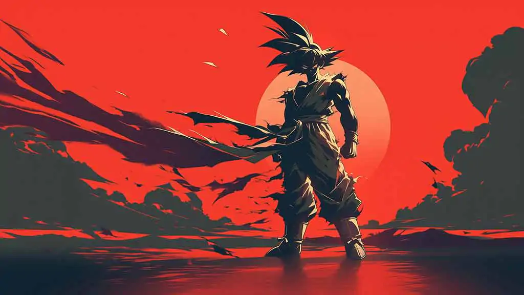 Goku Sunset Wallpaper 4K | Dragon Ball Ultra HD Background Free Download PC & Mobile phone