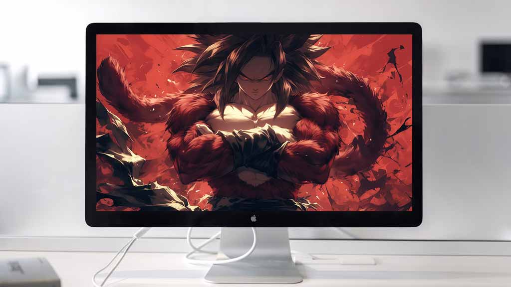 Fond d'écran épique Goku Super Saiyan 4 SSJ4 Dragon Ball GT en 4k rouge dramatique ultra HD gratuit pour PC et téléphone portable
