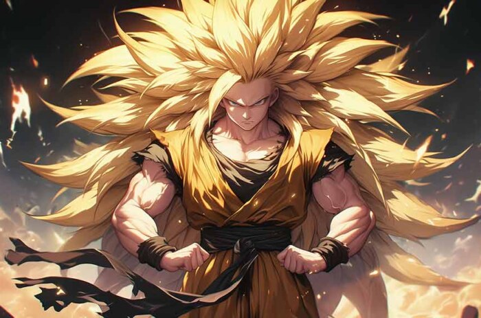 Fond d'écran Goku Super Saiyan 3 4K | Dragon Ball Z Arrière-plan Ultra HD Téléchargement Gratuit PC & Téléphone portable