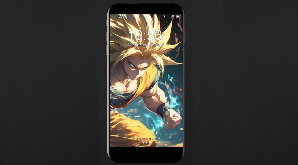 Fond d'écran Dragon Ball Z Goku Super Saiyan 3 en 4K avec cheveux dorés flottants et effets d'énergie en qualité Ultra HD 4K époustouflante, téléchargement gratuit pour PC et mobile