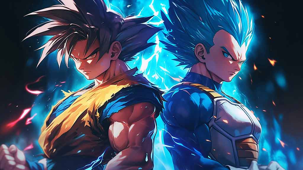 Fond d'écran Goku & Vegeta Super Saiyan 4K | Dragon Ball Z Arrière-plan Ultra HD Téléchargement Gratuit PC & Téléphone portable