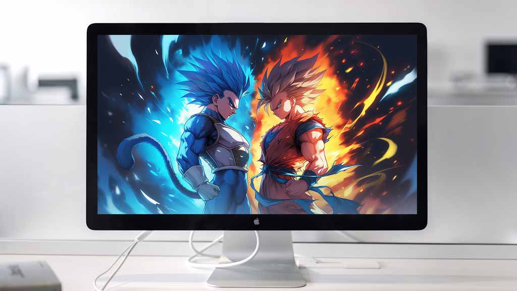 Fond d'écran Goku VS Vegeta Super Saiyan 4K | Dragon Ball Z Arrière-plan Ultra HD Téléchargement Gratuit PC & Téléphone portable