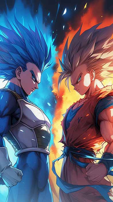 Fond d'écran Goku VS Vegeta Super Saiyan 4K | Dragon Ball Z Arrière-plan Ultra HD Téléchargement Gratuit PC & Téléphone portable