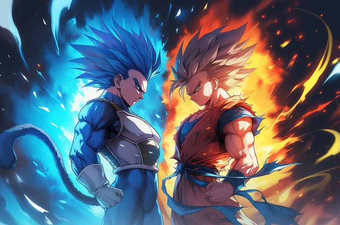 Fond d'écran Goku VS Vegeta Super Saiyan 4K | Dragon Ball Z Arrière-plan Ultra HD Téléchargement Gratuit PC & Téléphone portable