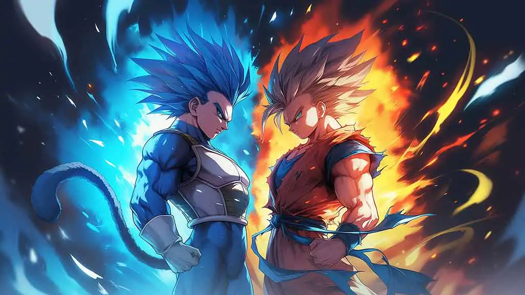 Goku VS Vegeta Super Saiyan Wallpaper 4K | Dragon Ball Z Ultra HD Background Free Download PC & Mobile phone