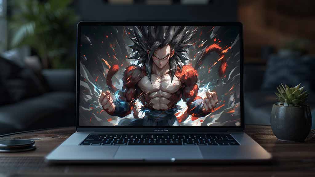 Intense Goku Super Saiyan 3 Transformation Wallpaper 4k - Dragon Ball Anime ultra HD Background free for Pc & mobile