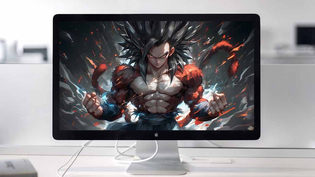 Intense Goku Super Saiyan 3 Transformation Wallpaper 4k - Dragon Ball Anime ultra HD Background free for Pc & mobile