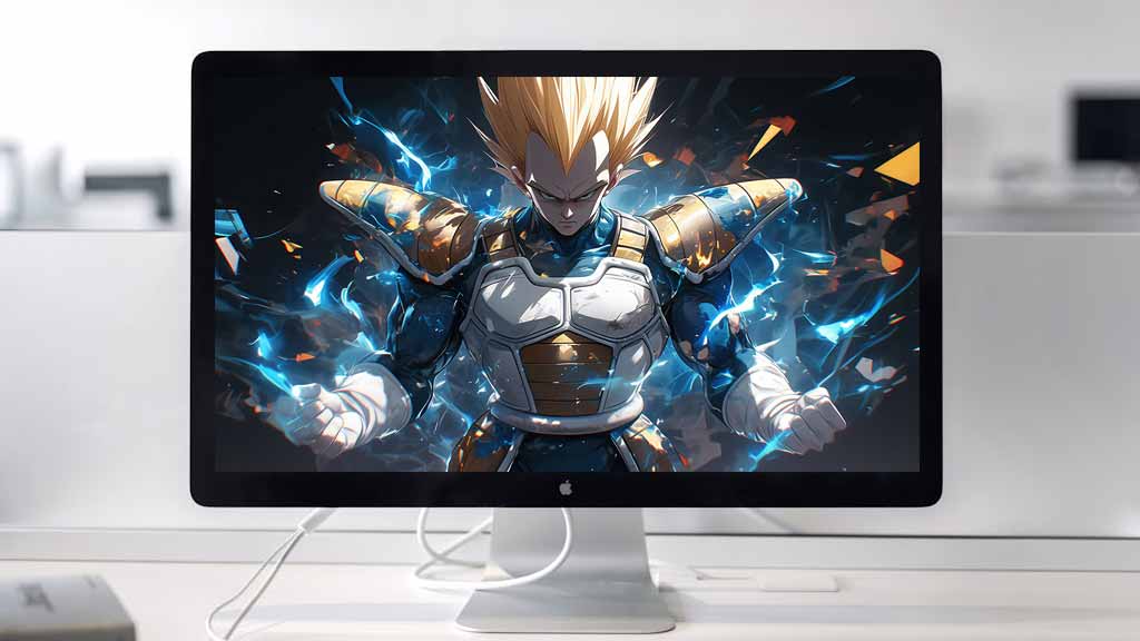 Vegeta Super Saiyan en armure de combat - Fond d'écran Dragon Ball Energy Explosion 4K ultra HD gratuit pour Pc & Mobile