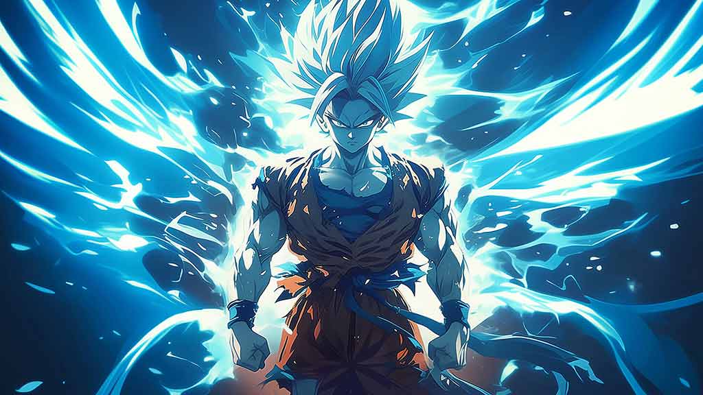 Fond d'écran anime Dragon Ball Goku Ultra Instinct 4k Ultra HD gratuit à télécharger pour ordinateur et téléphone portable