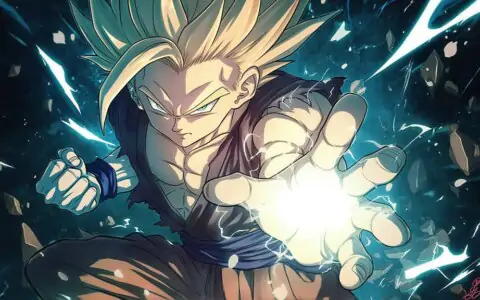 Gohan Super Saiyan wallpaper 4K Dragon Ball Z with energy blast and lightning effects Ultra HD background art Free Download for pc & mobile