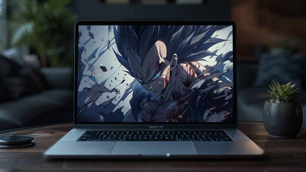 Fond d'écran 4K de Vegeta au Combat - Arrière-plan Ultra HD Dragon Ball avec pose de combat épique, téléchargement gratuit pour ordinateur et mobile