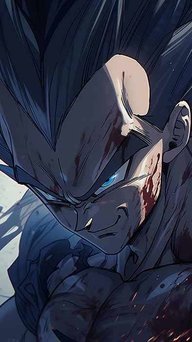 Fond d'écran 4K de Vegeta au Combat - Arrière-plan Ultra HD Dragon Ball avec pose de combat épique, téléchargement gratuit pour ordinateur et mobile