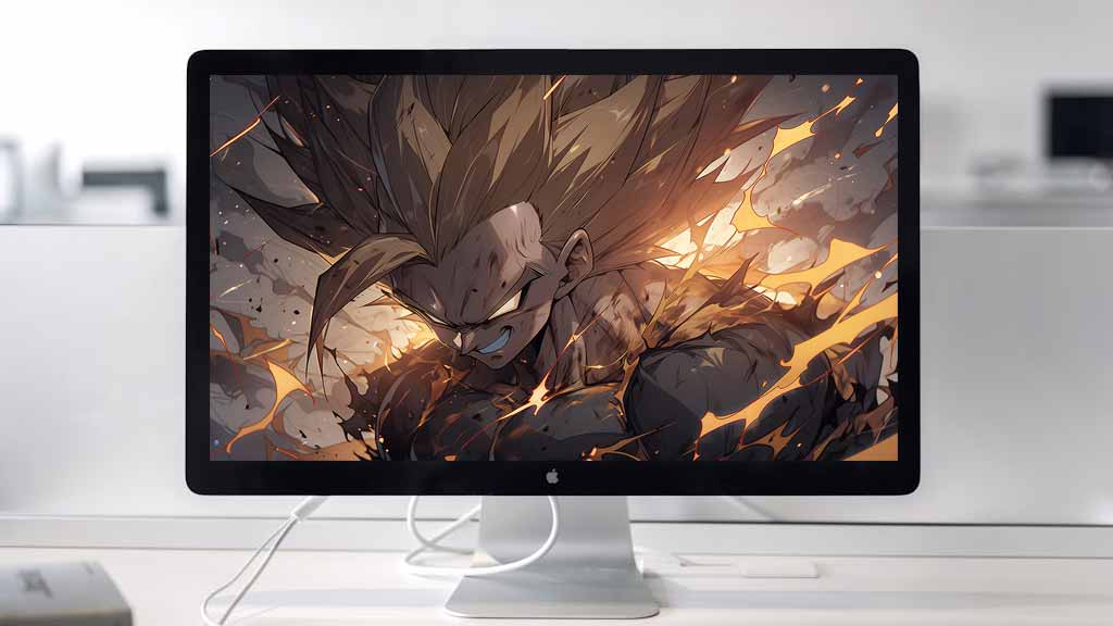 Fond d'écran Vegeta Super Saiyan en feu 4K | Dragon Ball Z Arrière-plan Ultra HD Téléchargement gratuit PC & Téléphone portable