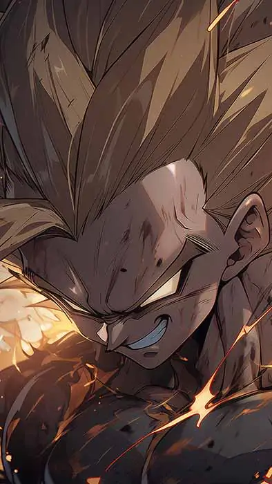 Vegeta Super Saiyan Fire Wallpaper 4K | Dragon Ball Z Ultra HD Background Free Download PC & Mobile phone