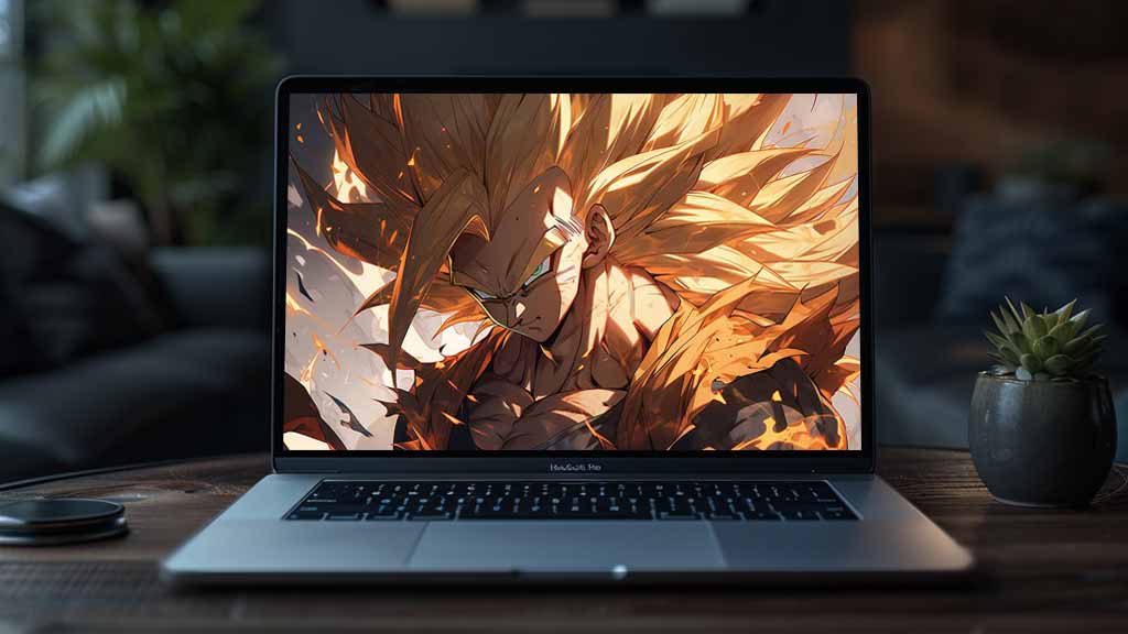 Fond d'écran Goku Super Saiyan 3 en gros plan 4K | Dragon Ball Z Arrière-plan Ultra HD Téléchargement gratuit PC & Téléphone portable
