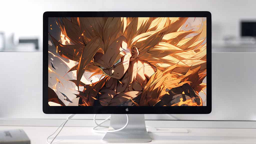Fond d'écran Goku Super Saiyan 3 en gros plan 4K | Dragon Ball Z Arrière-plan Ultra HD Téléchargement gratuit PC & Téléphone portable