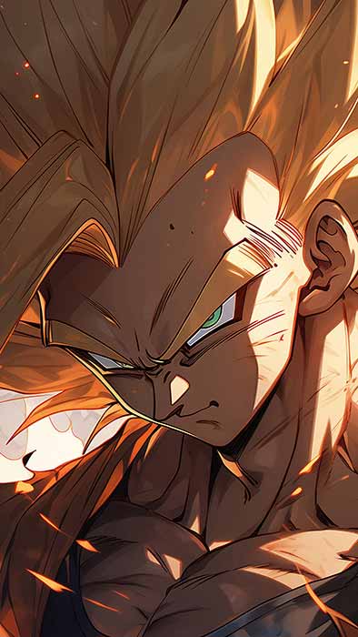 Fond d'écran Goku Super Saiyan 3 en gros plan 4K | Dragon Ball Z Arrière-plan Ultra HD Téléchargement gratuit PC & Téléphone portable