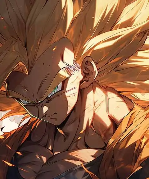 Close-up Goku Super Saiyan 3 Wallpaper 4K | Dragon Ball Z Ultra HD Background Free Download PC & Mobile phone