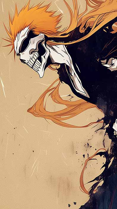 Kurosaki Ichigo Hollow Bleach Anime Fond d'écran 4K HD pour mobile