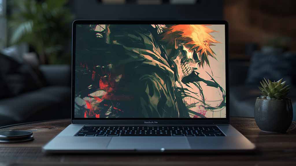 Fond d'écran Kurosaki Ichigo sous forme Hollow 4k de l'anime Bleach, puissant Ultra HD au format JPG, téléchargement gratuit pour ordinateur de bureau et mobile.