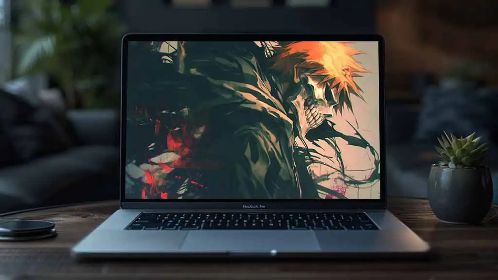 Fond d'écran Kurosaki Ichigo sous forme Hollow 4k de l'anime Bleach, puissant Ultra HD au format JPG, téléchargement gratuit pour ordinateur de bureau et mobile.