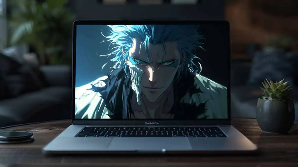 Grimmjow Jaegerjaquez close-up wallpaper 4k from Bleach anime Ultra HD, free download for desktop and mobile, high-resolution JPG