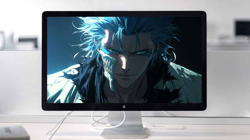 Fond d'écran 4K de Grimmjow Jaegerjaquez en gros plan, tiré de l'anime Bleach, Ultra HD, téléchargement gratuit pour ordinateur et mobile, JPG haute résolution