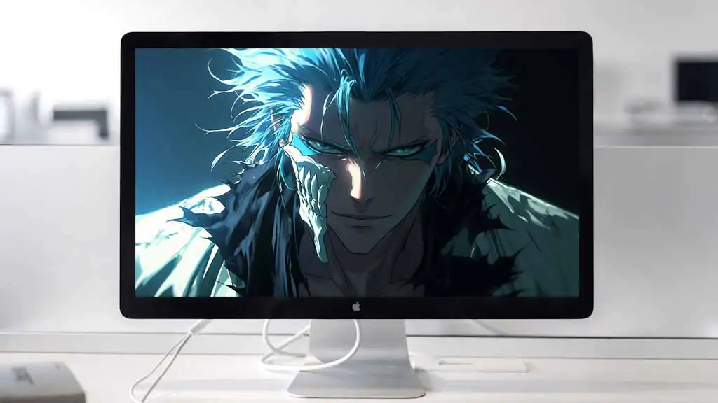 Grimmjow Jaegerjaquez close-up wallpaper 4k from Bleach anime Ultra HD, free download for desktop and mobile, high-resolution JPG