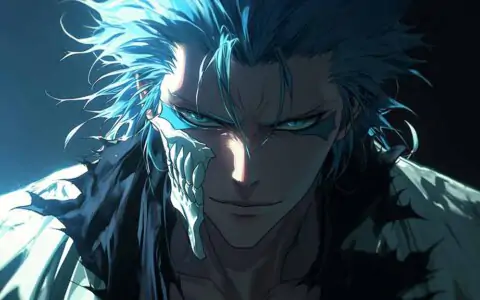 Grimmjow Jaegerjaquez close-up wallpaper 4k from Bleach anime Ultra HD, free download for desktop and mobile, high-resolution JPG
