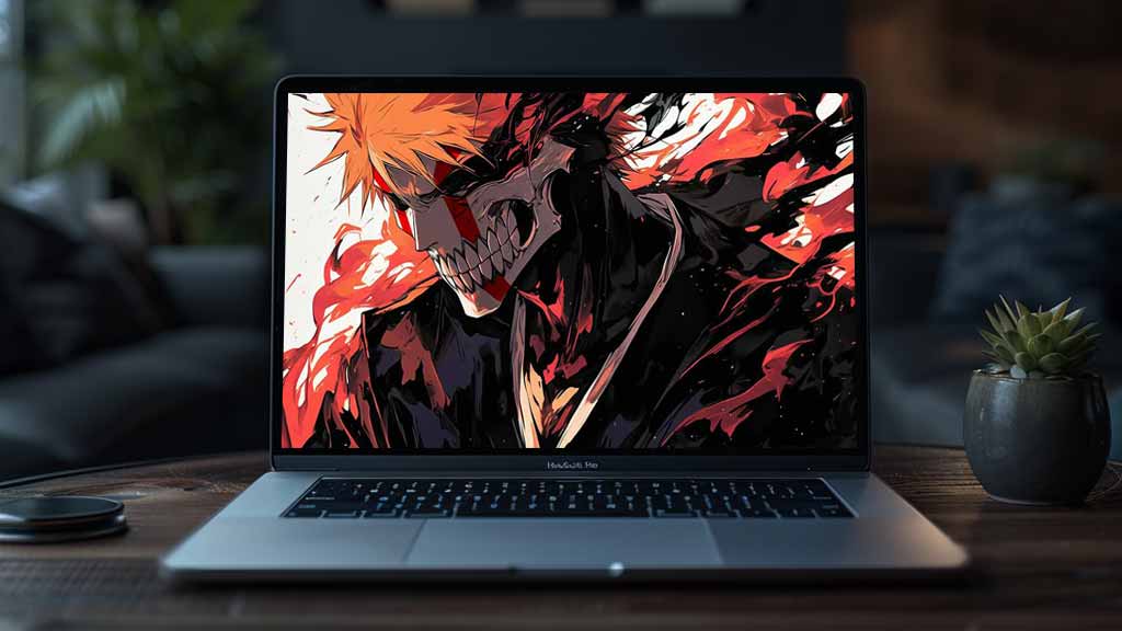 Kurosaki Ichigo avec un masque Hollow 4K fond d'écran avec énergie rouge - fond d'écran HD gratuit de l'anime Bleach pour  ordinateur et mobile