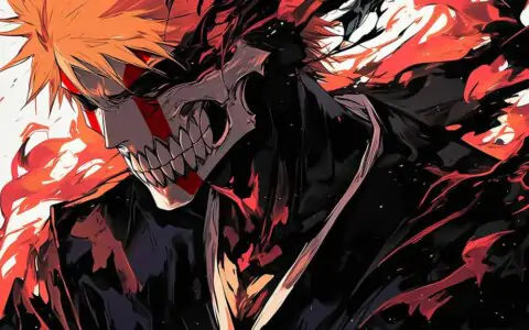 Kurosaki Ichigo avec un masque Hollow 4K fond d'écran avec énergie rouge - fond d'écran HD gratuit de l'anime Bleach pour  ordinateur et mobile