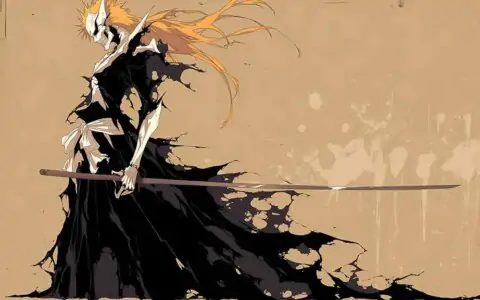 Bleach Anime Kurosaki Ichigo Full Body Hollow Form 4K Wallpaper with long orange hair - Free ultra HD Download