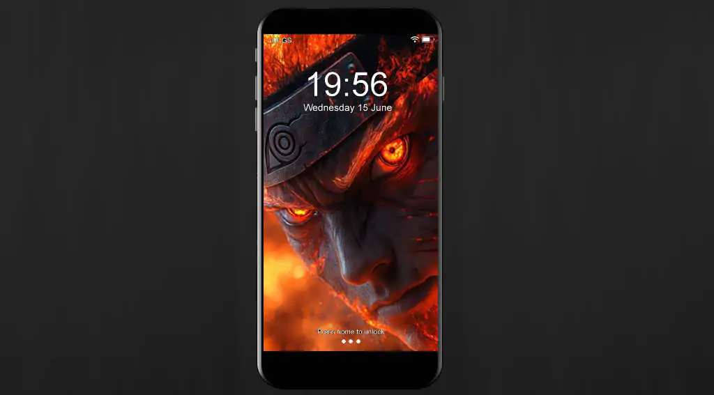 Fond d'écran Naruto en gros plan 4K avec effet de feu Fond d'écran anime Ultra HD Téléchargement gratuit pour ordinateur et mobile