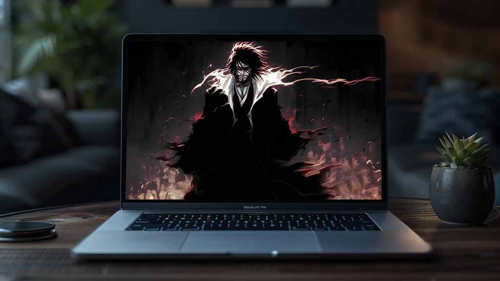 Fond d'écran Zangetsu Bleach anime 4K mettant en vedette l'esprit zanpakuto d'Ichigo - fond d'écran Ultra HD gratuit pour ordinateur et mobile