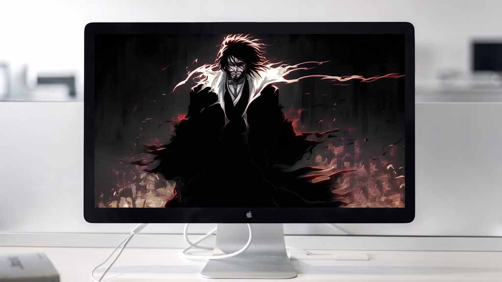 Fond d'écran Zangetsu Bleach anime 4K mettant en vedette l'esprit zanpakuto d'Ichigo - fond d'écran Ultra HD gratuit pour ordinateur et mobile