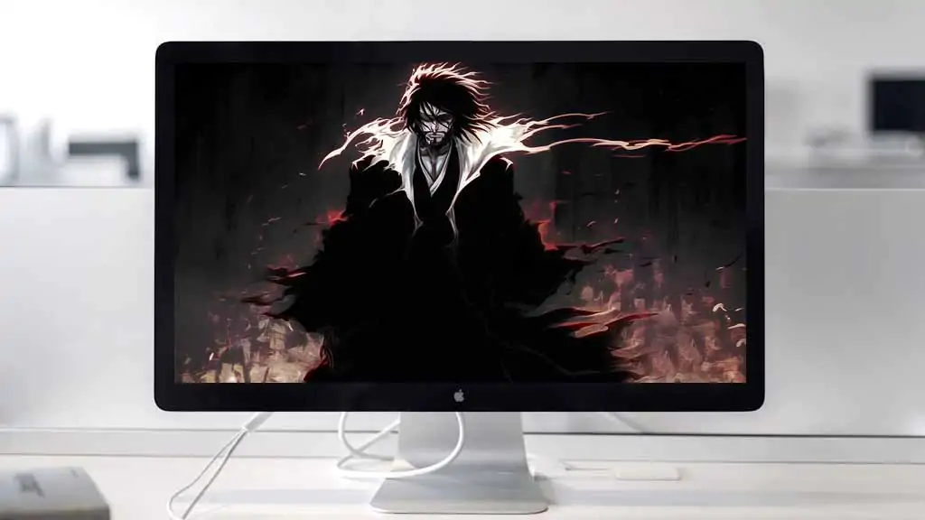 Fond d'écran Zangetsu Bleach anime 4K mettant en vedette l'esprit zanpakuto d'Ichigo - fond d'écran Ultra HD gratuit pour ordinateur et mobile