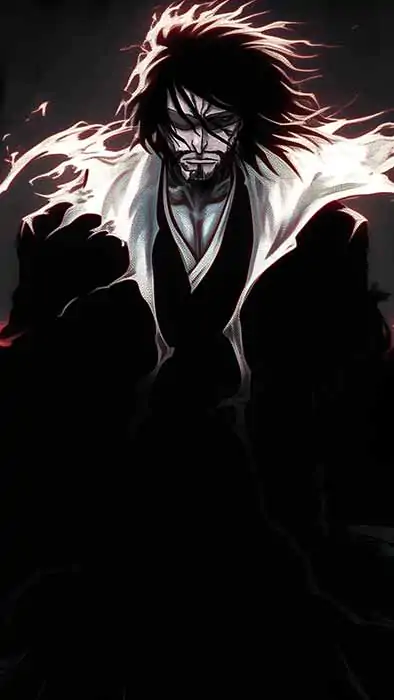 Fond d'écran Zangetsu Bleach anime 4K mettant en vedette l'esprit zanpakuto d'Ichigo - fond d'écran Ultra HD gratuit pour ordinateur et mobile