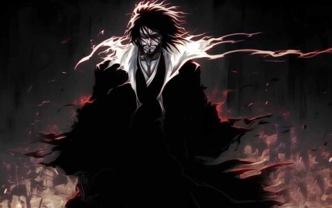 Fond d'écran Zangetsu Bleach anime 4K mettant en vedette l'esprit zanpakuto d'Ichigo - fond d'écran Ultra HD gratuit pour ordinateur et mobile