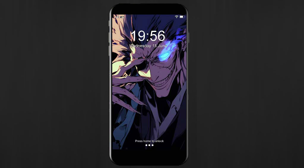 Fond d'écran animé Bleach 4K de Zaraki Kenpachi avec des yeux brillants, fond d'écran ultra HD gratuit pour mobile