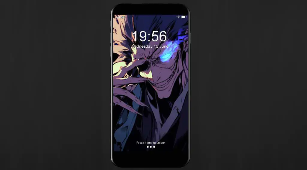 Fond d'écran animé Bleach 4K de Zaraki Kenpachi avec des yeux brillants, fond d'écran ultra HD gratuit pour mobile