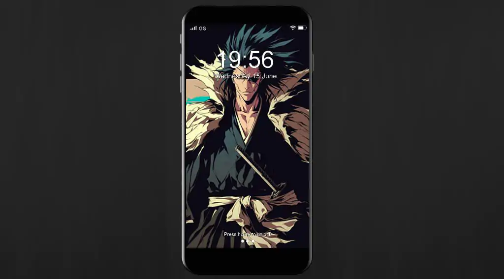 Fond d'écran 4K de Zaraki Kenpachi avec des cheveux hérissés de l'anime Bleach, téléchargement gratuit en Ultra HD