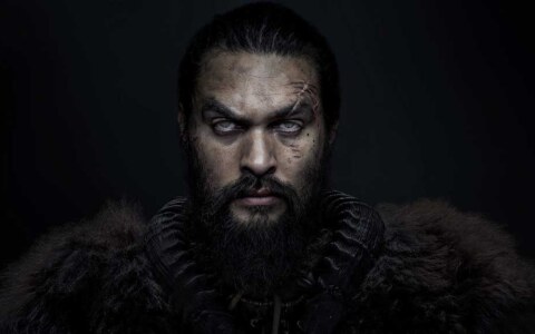 Baba Voss portrait wallpaper 4k from Apple TV Plus See series, warrior chief close-up, free download Ultra HD for desktop background