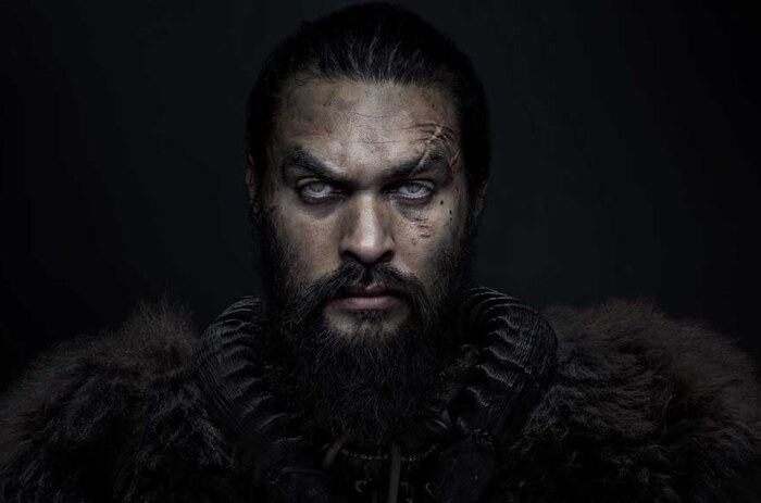 Baba Voss portrait wallpaper 4k from Apple TV Plus See series, warrior chief close-up, free download Ultra HD for desktop background