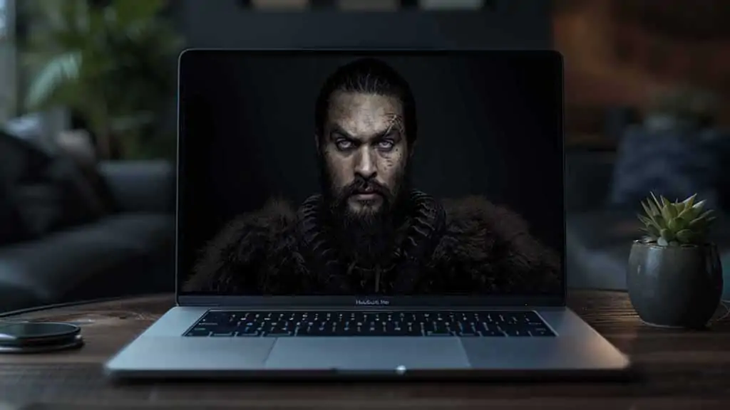 Baba Voss portrait wallpaper 4k from Apple TV Plus See series, warrior chief close-up, free download Ultra HD for desktop background