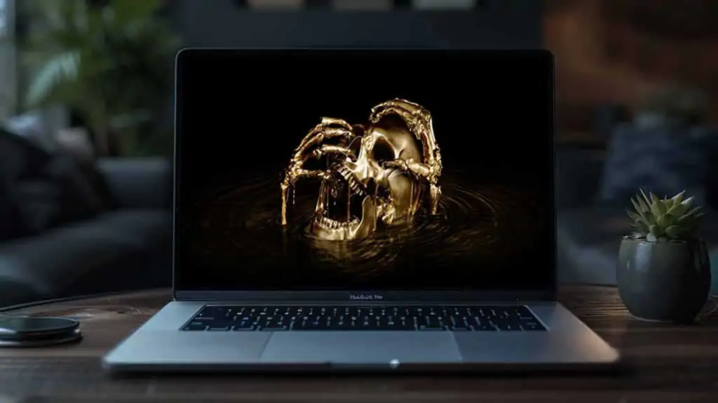 Black Sails gold skull wallpaper 4K Ultra HD free download for desktop and laptop pirate TV show background