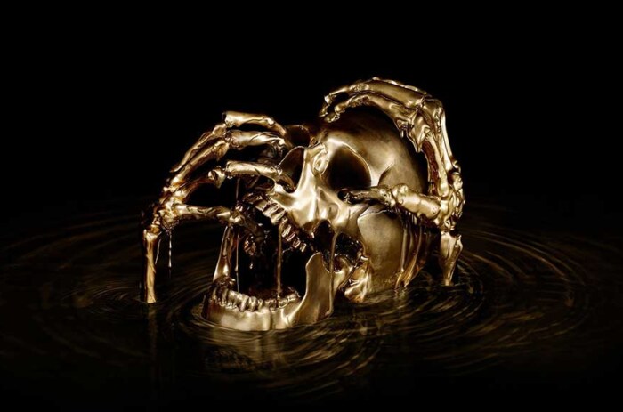 Black Sails gold skull wallpaper 4K Ultra HD free download for desktop and laptop pirate TV show background
