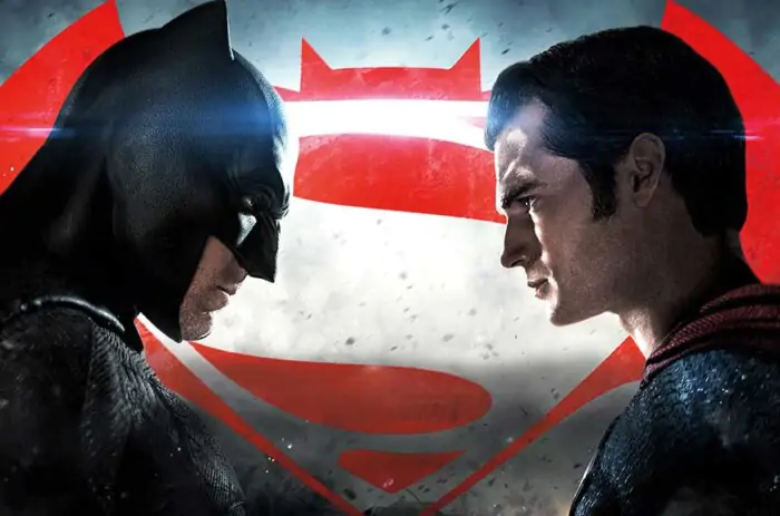 Batman V Superman Dawn of Justice 4K wallpaper showing Dark Knight vs Man of Steel superhero face-off HD background