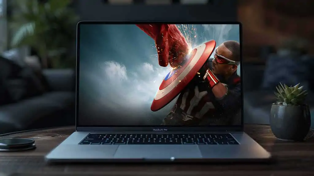 Captain America Brave New World 4K wallpaper Ultra HD showing shield action Red Hulk with sparks for desktop and laptop free download